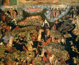 Bataille entre les troupes russes et tatares en 1380, années 1640